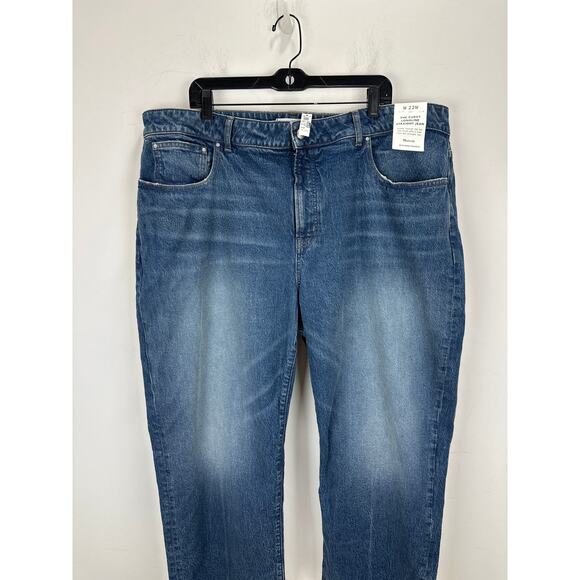 Madewell The Plus Curvy Longline Straight Jean Greendale Wash Blue 22W NWT - Picture 8 of 13